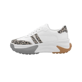 Foto 3 | Tenis Para Mujer Plataforma Color Blanco Casual Outfit Blanco