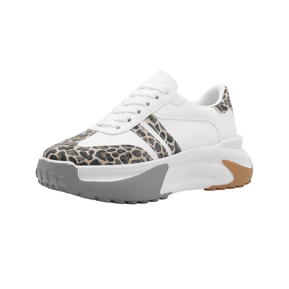 Foto 6 | Tenis Para Mujer Plataforma Color Blanco Casual Outfit Blanco