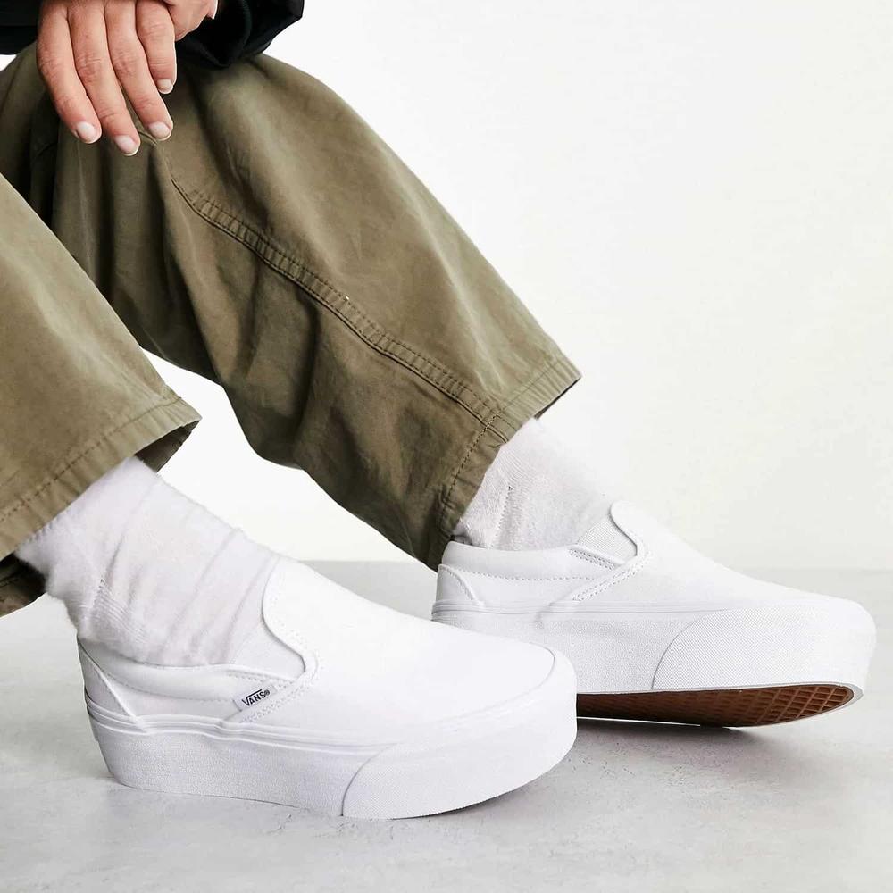 Foto 8 pulgar | Tenis Vans Classic Slip On Stackform - 7q5rw00 - Blanco - Mujer Blanco