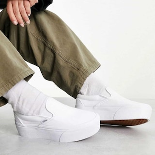 Foto 7 | Tenis Vans Classic Slip On Stackform - 7q5rw00 - Blanco - Mujer Blanco