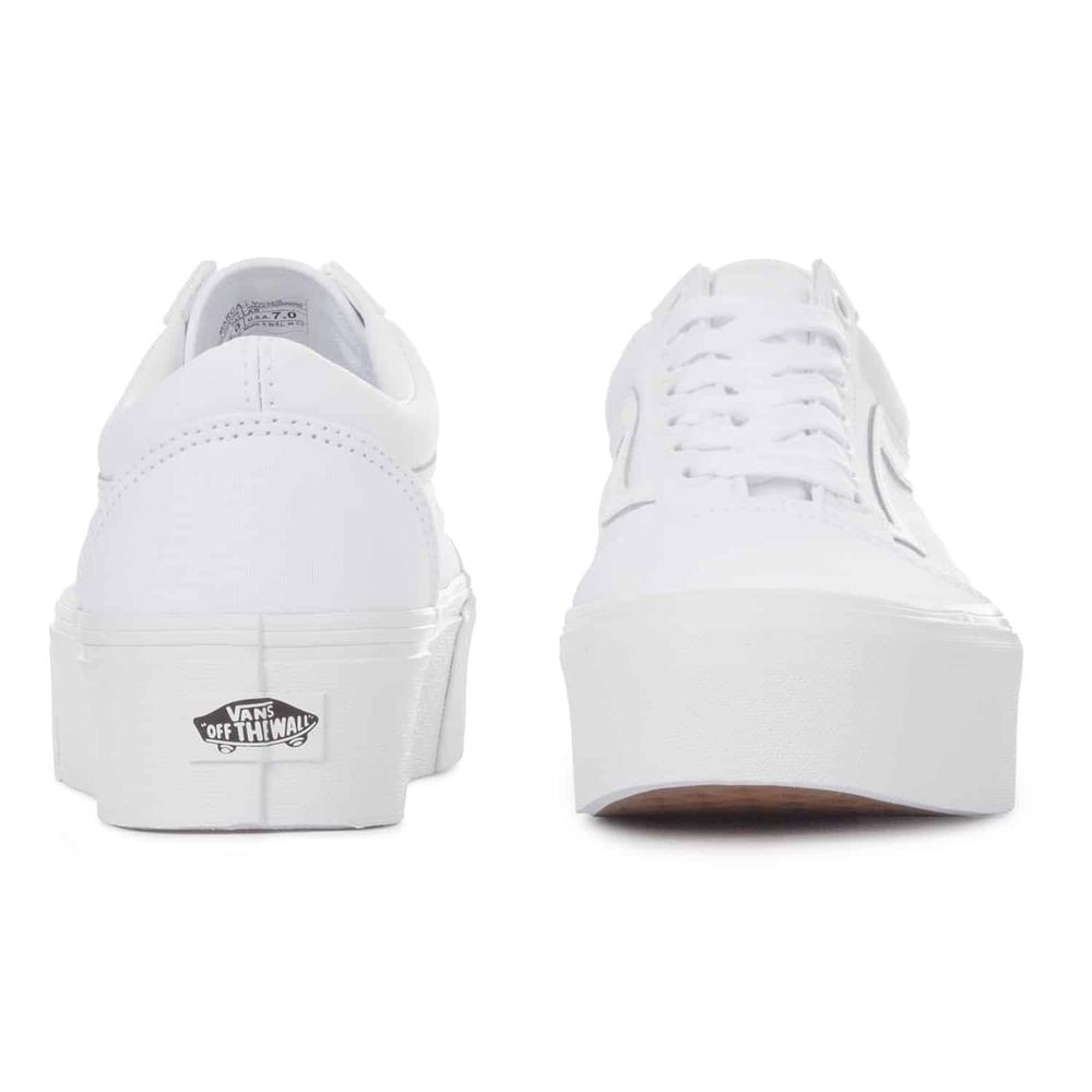 Foto 4 pulgar | Tenis Vans Old Skool Stackform - 7q5mw00 - Blanco - Mujer Blanco