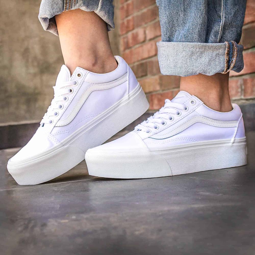 Foto 8 pulgar | Tenis Vans Old Skool Stackform - 7q5mw00 - Blanco - Mujer Blanco