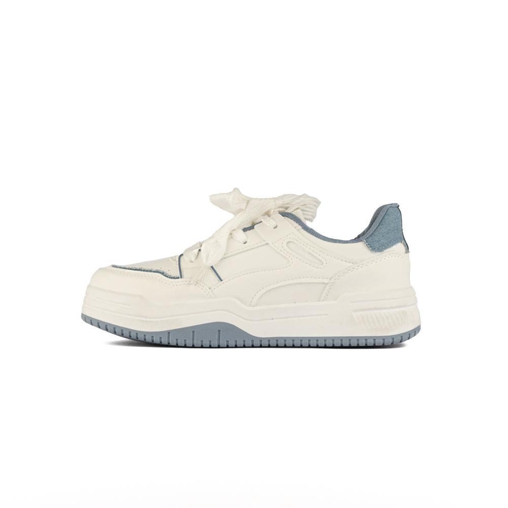 Foto 3 | Tenis Sneaker Plataforma Moda 4cm Para Mujer Walki America Blanco
