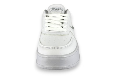 Foto 4 | Tenis Casual Blanco Gris Mujer Bluferno Newk