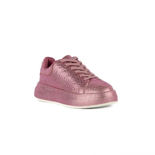 Foto 2 | Tenis Sneaker Plataforma Moda 4cm Para Mujer Walki Zuria Rosa