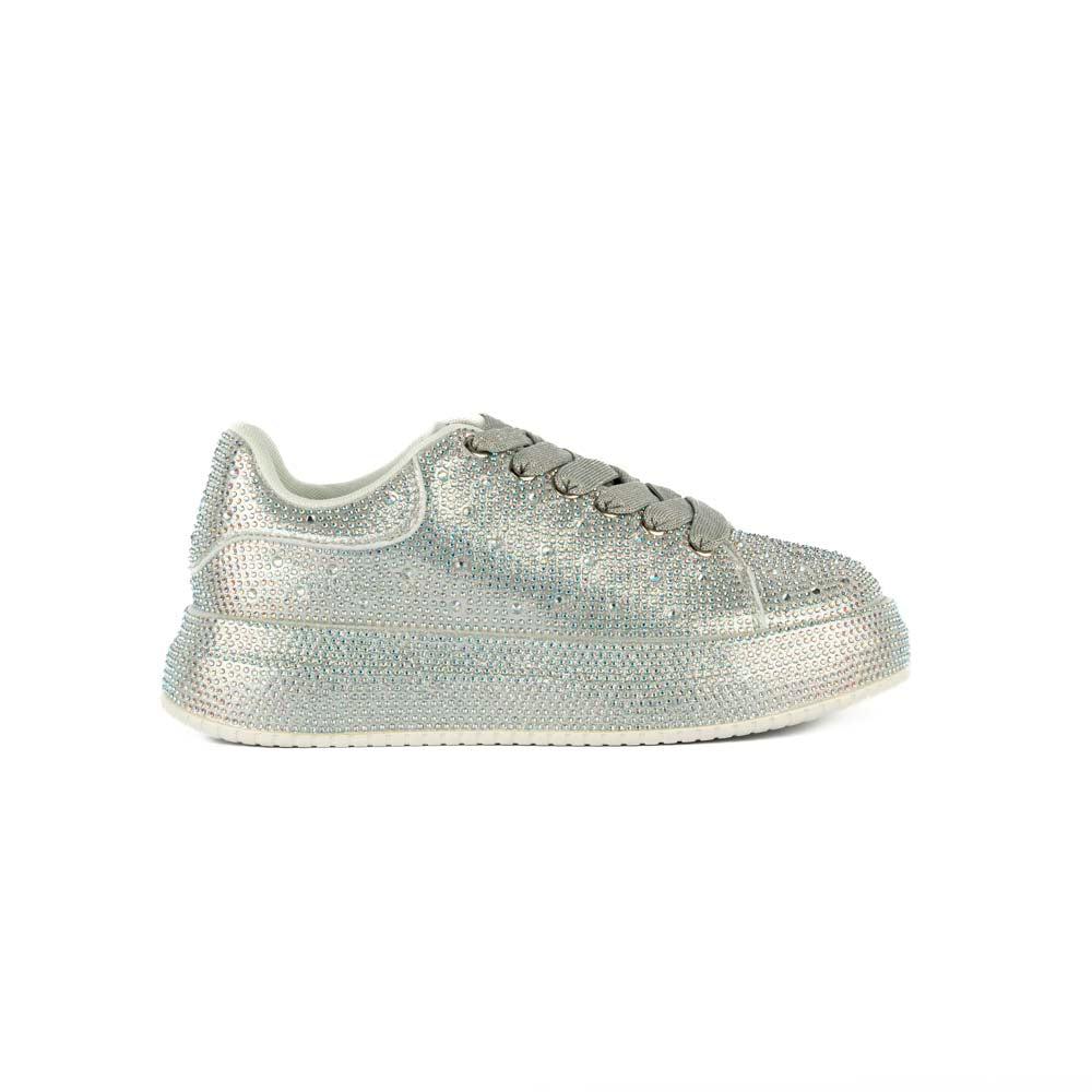 Foto 2 pulgar | Tenis Sneaker Plataforma Moda 4cm Para Mujer Walki Zuria Plateado