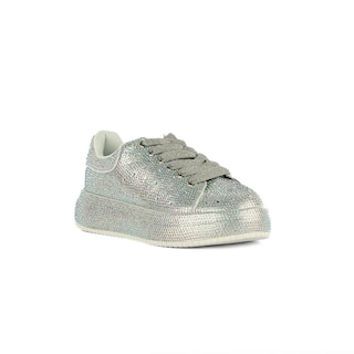 Foto 2 | Tenis Sneaker Plataforma Moda 4cm Para Mujer Walki Zuria Plateado