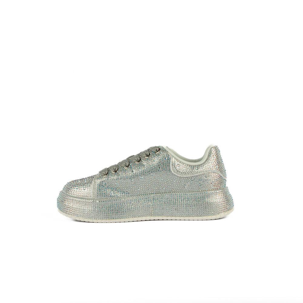 Foto 3 | Tenis Sneaker Plataforma Moda 4cm Para Mujer Walki Zuria Plateado