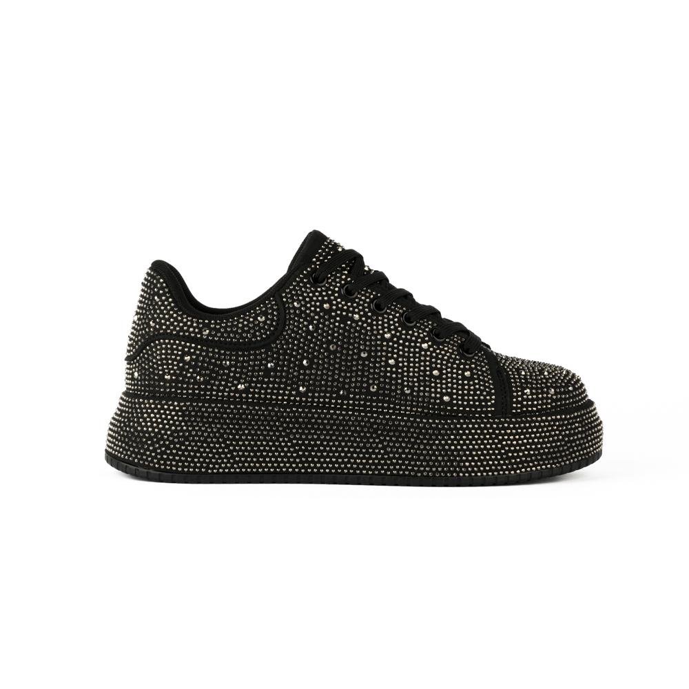 Foto 2 pulgar | Tenis Sneaker Plataforma Moda 4cm Para Mujer Walki Zuria Negro