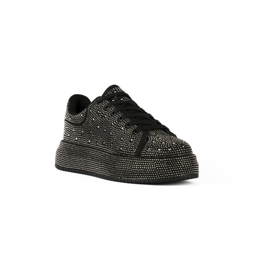 Foto 2 | Tenis Sneaker Plataforma Moda 4cm Para Mujer Walki Zuria Negro