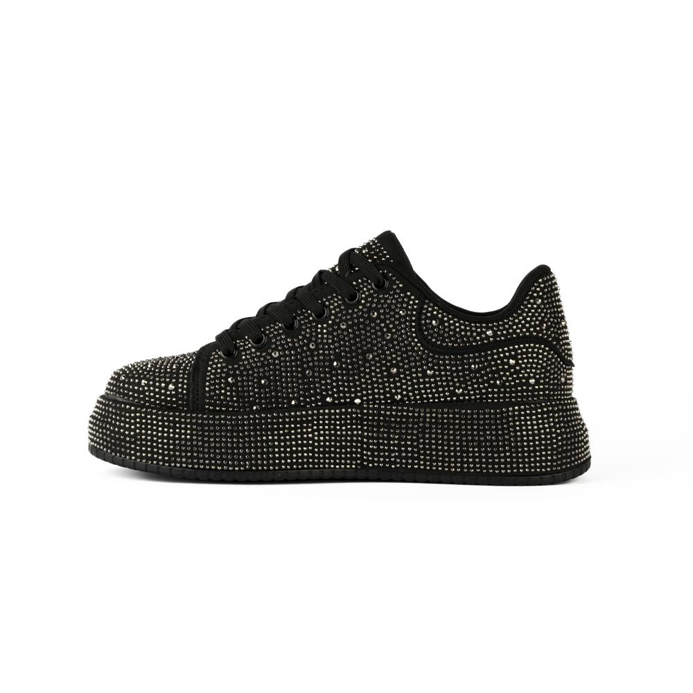 Foto 4 pulgar | Tenis Sneaker Plataforma Moda 4cm Para Mujer Walki Zuria Negro