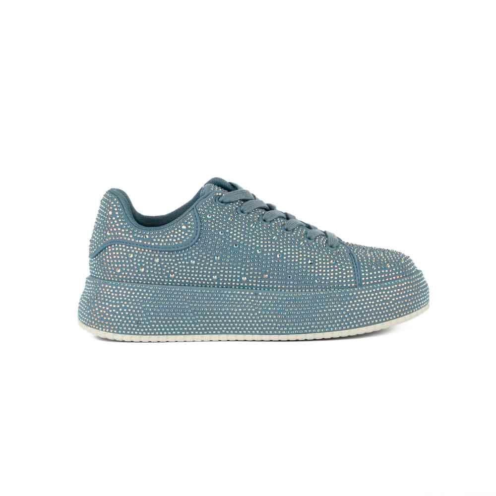 Foto 2 pulgar | Tenis Sneaker Plataforma Moda 4cm Para Mujer Walki Zuria Azul
