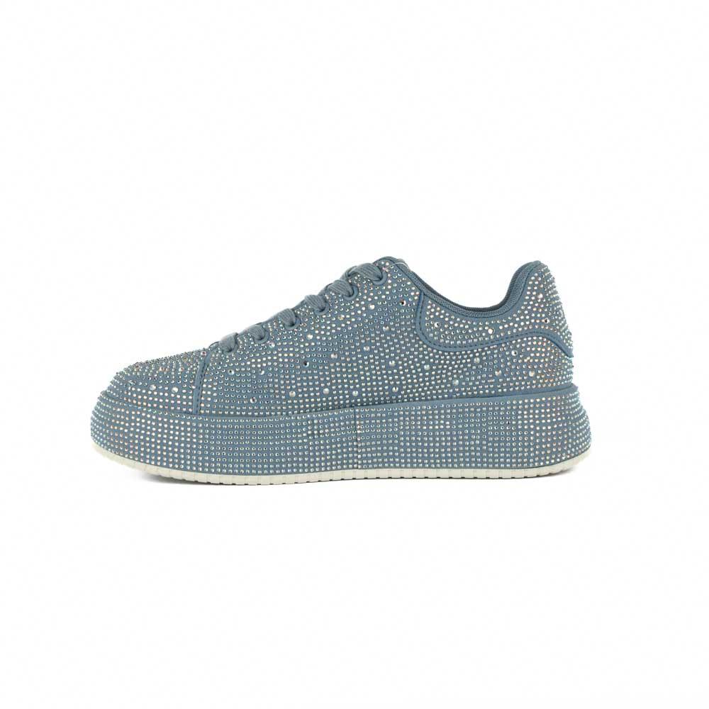 Foto 4 pulgar | Tenis Sneaker Plataforma Moda 4cm Para Mujer Walki Zuria Azul