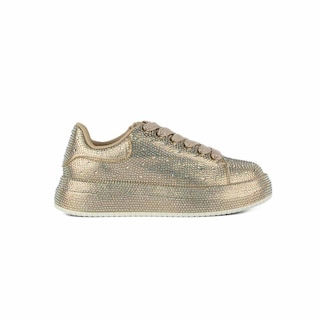 Foto 1 | Tenis Sneaker Plataforma Moda 4cm Para Mujer Walki Zuria Dorado