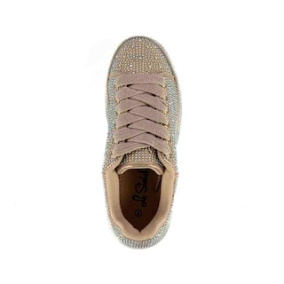 Foto 4 | Tenis Sneaker Plataforma Moda 4cm Para Mujer Walki Zuria Dorado