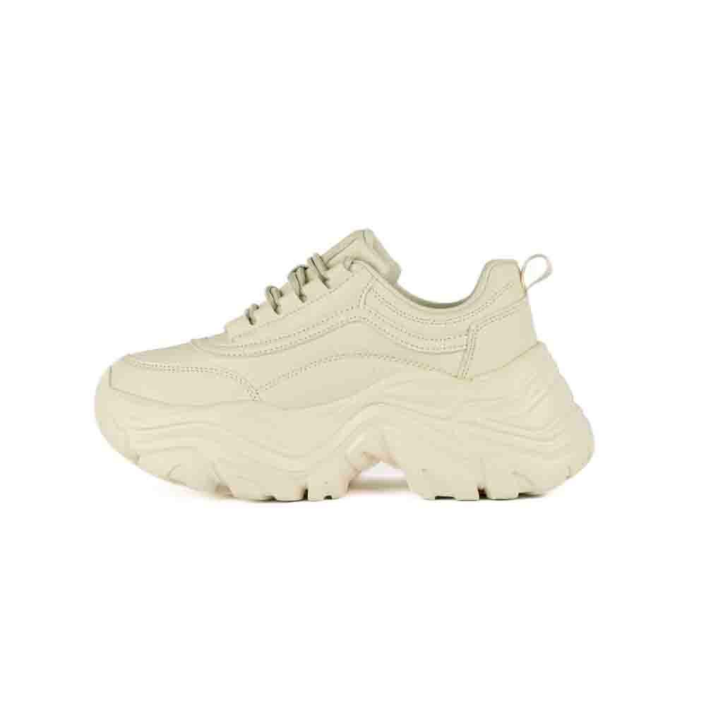 Foto 3 | Tenis Sneaker Moda Plataforma 6.5cm Para Mujer Walki Jennifer Beige