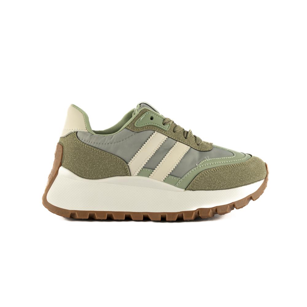 Foto 2 pulgar | Tenis Sneaker Moda Plataforma 5cm Para Mujer Walki Irene Verde