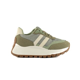 Foto 1 | Tenis Sneaker Moda Plataforma 5cm Para Mujer Walki Irene Verde
