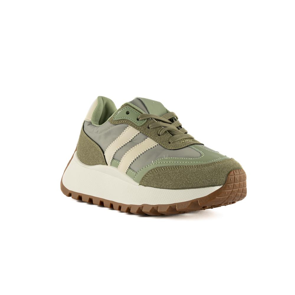 Foto 4 pulgar | Tenis Sneaker Moda Plataforma 5cm Para Mujer Walki Irene Verde
