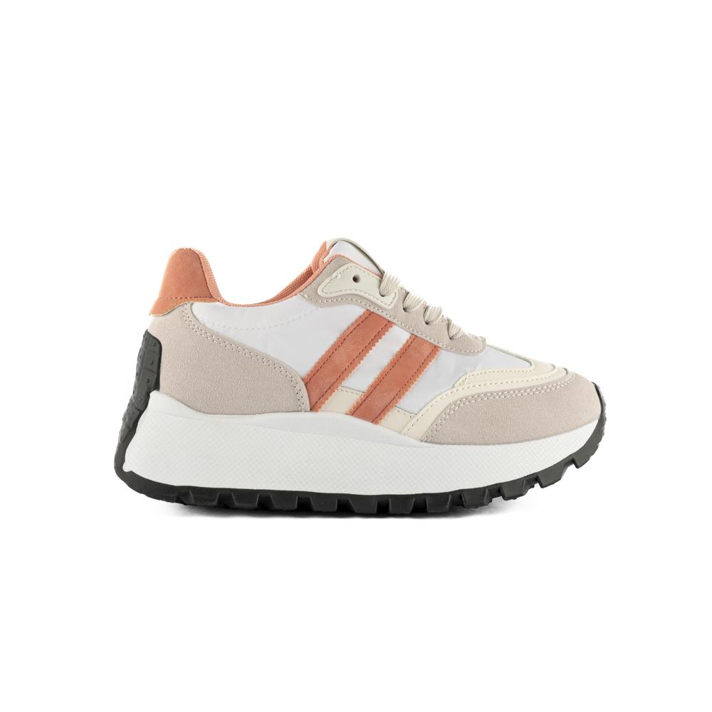 Foto 1 | Tenis Sneaker Moda Plataforma 5cm Para Mujer Walki Irene Blanco