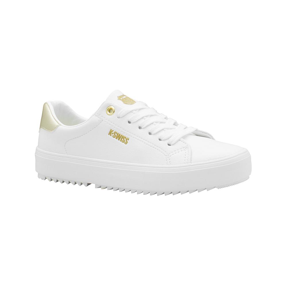 Foto 2 pulgar | Tenis Para Mujer K-swiss Moda Color Blanco Oro Super Comodos Blanco