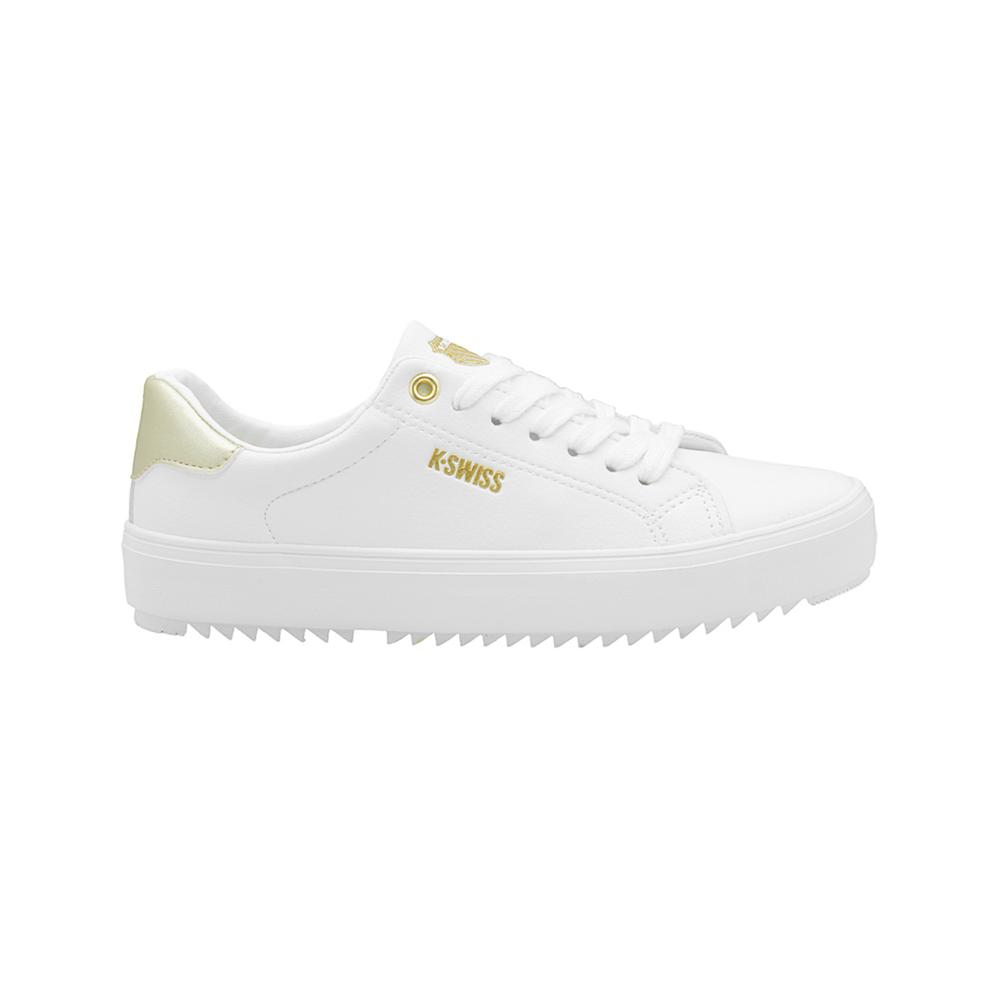 Foto 4 pulgar | Tenis Para Mujer K-swiss Moda Color Blanco Oro Super Comodos Blanco