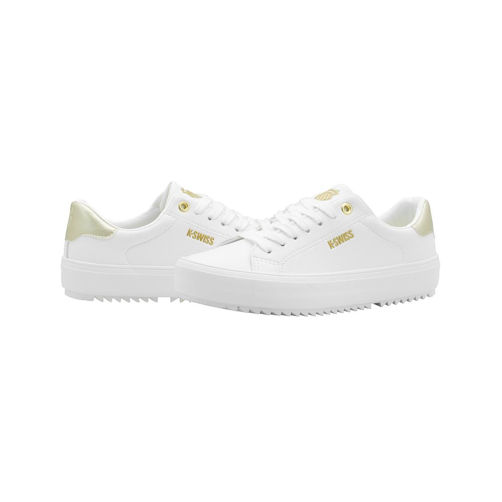 Foto 6 pulgar | Tenis Para Mujer K-swiss Moda Color Blanco Oro Super Comodos Blanco