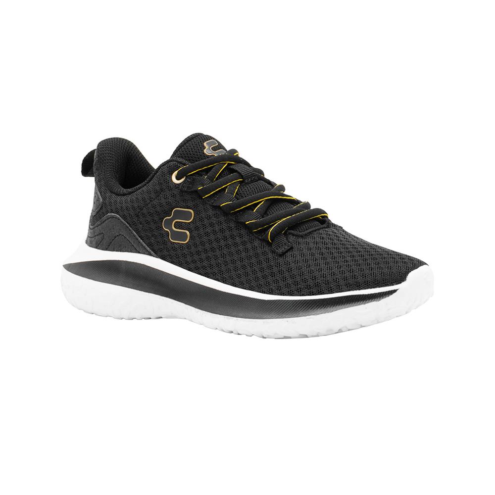 Foto 1 | Tenis Para Mujer Charly  Walking Relax Textil Color Negro Negro