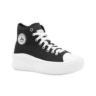 Foto 1 | Tenis Para Mujer Pirma Plataforma Chunky Lona Color Negro Negro
