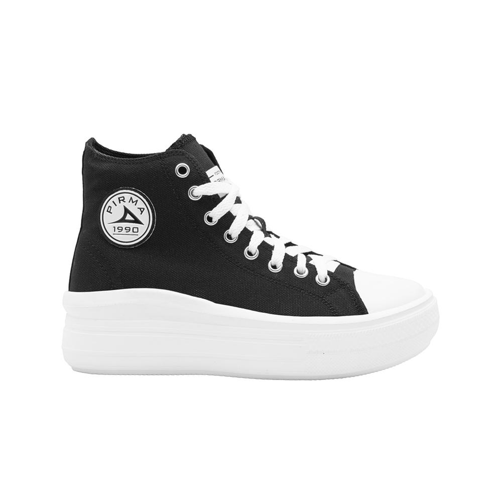 Foto 4 pulgar | Tenis Para Mujer Pirma  Plataforma Chunky Lona Color Negro Negro