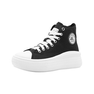 Foto 4 | Tenis Para Mujer Pirma Plataforma Chunky Lona Color Negro Negro