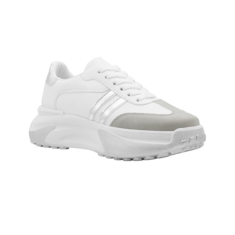 Foto 1 | Tenis Para Mujer Suela Chunky Plataforma Moda Color Blanco Blanco