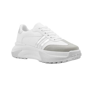 Foto 1 | Tenis Para Mujer Suela Chunky Plataforma Moda Color Blanco Blanco