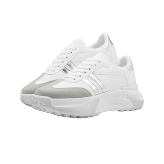 Foto 6 | Tenis Para Mujer Suela Chunky Plataforma Moda Color Blanco Blanco