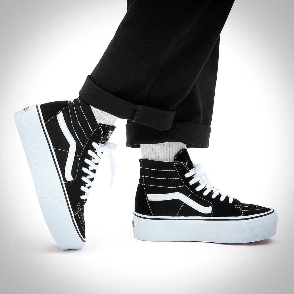Foto 8 pulgar | Tenis Vans Sk8 Hi Tapered Stackform - 5jmkbmx - Negro - Mujer Negro