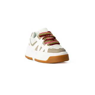 Foto 3 | Tenis Sneaker Moda Plataforma 5cm Para Mujer Walki Fiona Gris