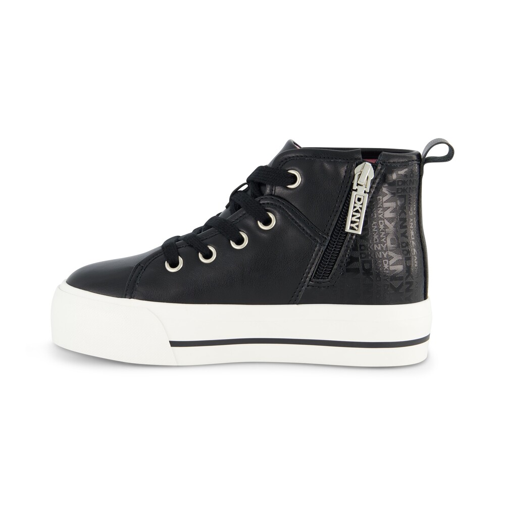 Foto 3 pulgar | Tenis Dkny Katie Linda Para Mujer Tipo Botín, Color Negro Tipo Piel