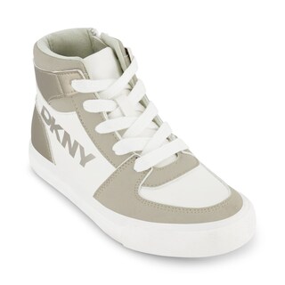 Foto 1 | Tenis Dkny Andee Alice Para Mujer Tipo Botín Color Blanco Con Dorado