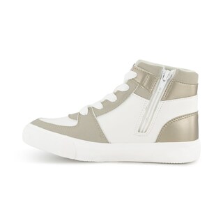 Foto 2 | Tenis Dkny Andee Alice Para Mujer Tipo Botín Color Blanco Con Dorado