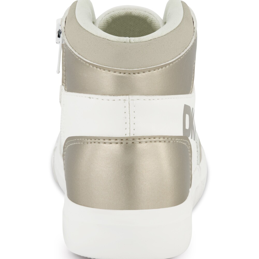 Foto 7 pulgar | Tenis Dkny Andee Alice Para Mujer  Tipo Botín Color Blanco Con Dorado