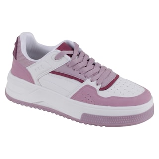 Foto 1 | Tenis Con Cordones Exterior Piel Vegana Color Morado Para Mujer De Rbcollection
