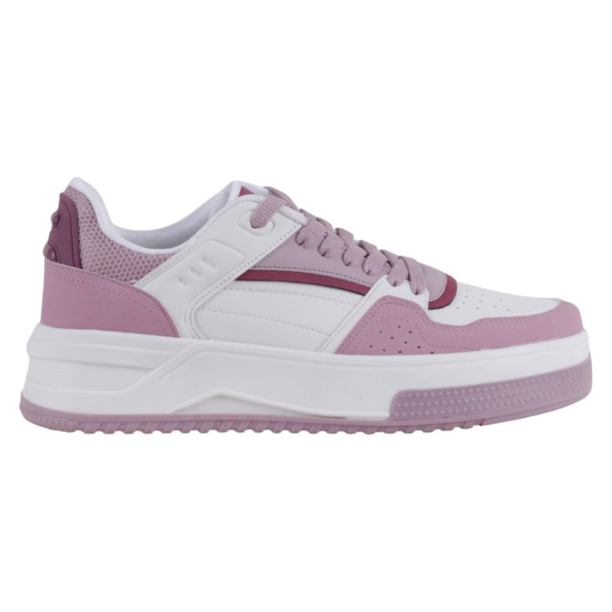 Foto 3 pulgar | Tenis Con Cordones Exterior Piel Vegana Color Morado Para Mujer De Rbcollection