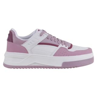 Foto 2 | Tenis Con Cordones Exterior Piel Vegana Color Morado Para Mujer De Rbcollection