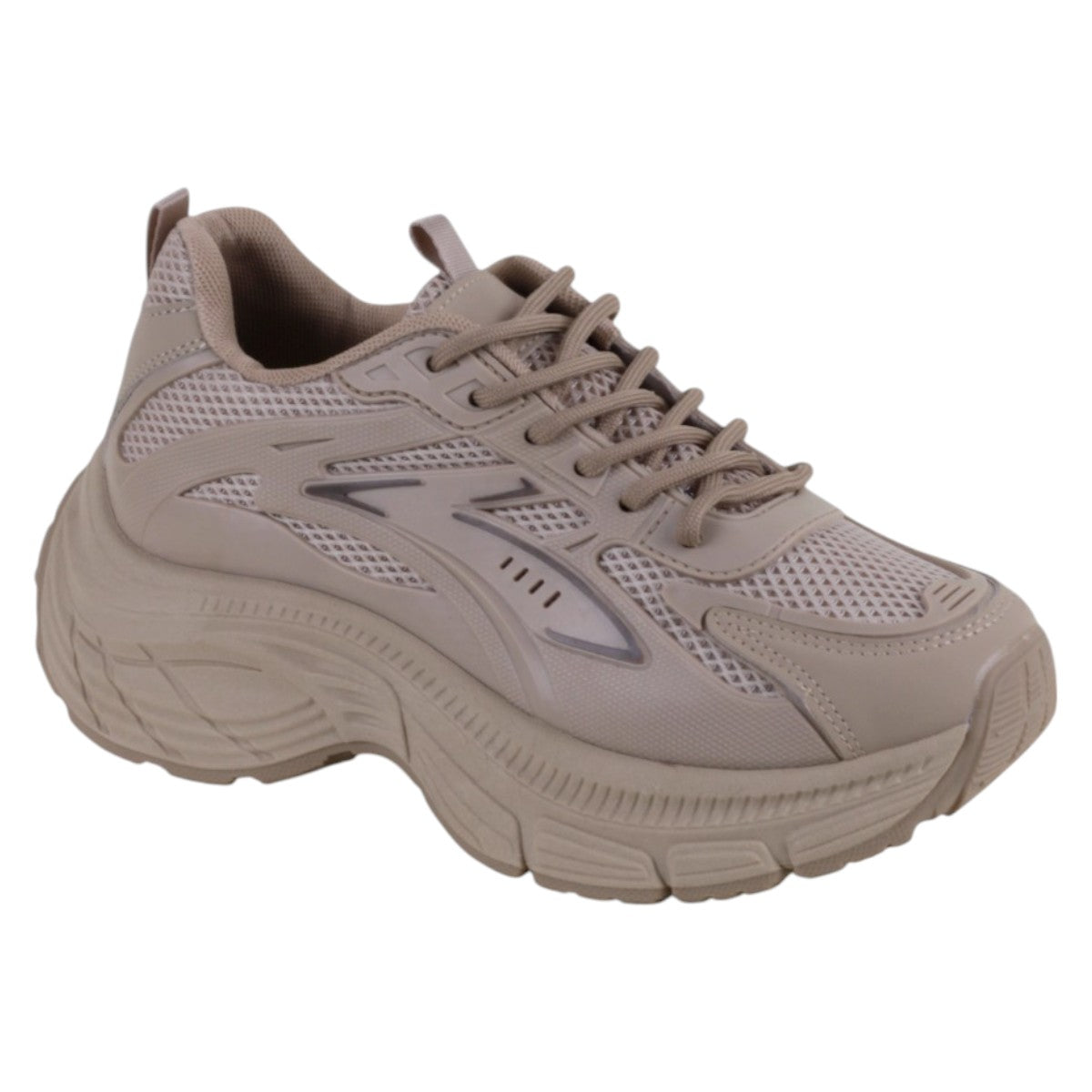 Foto 2 pulgar | Tenis Tipo Deportivo Exterior Textil Color Beige Para Mujer De Rbcollection
