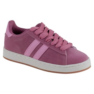 Foto 1 | Tenis Con Cordones Exterior Gamuza Sintética Color Rosa Para Mujer De Rbcollection