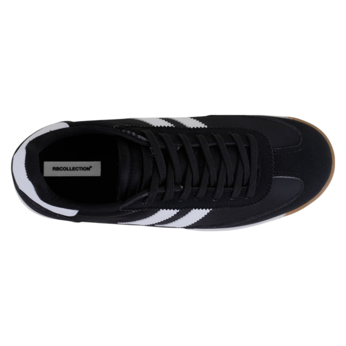 Foto 4 pulgar | Tenis Con Cordones Exterior Piel Vegana Color Negro Para Mujer De Rbcollection