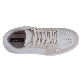 Foto 3 | Tenis Con Cordones Exterior Piel Vegana Color Beige Para Mujer De Rbcollection