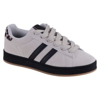 Foto 1 | Tenis Con Cordones Exterior Gamuza Sintética Color Blanco Para Mujer De Rbcollection