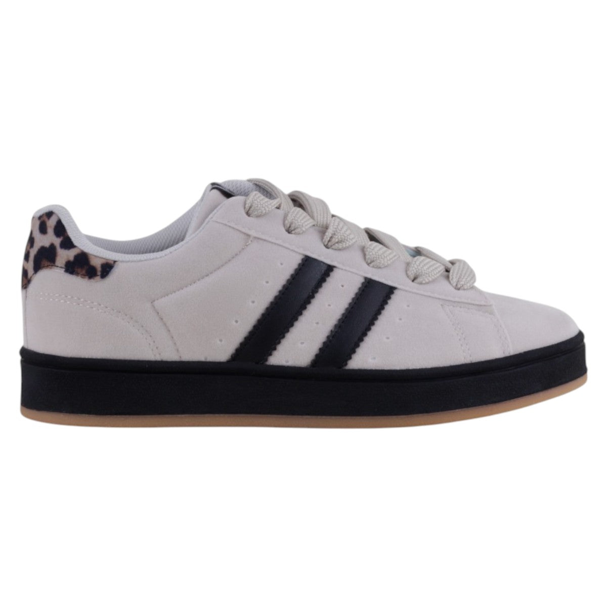 Foto 3 pulgar | Tenis Con Cordones Exterior Gamuza Sintética Color Blanco Para Mujer De Rbcollection