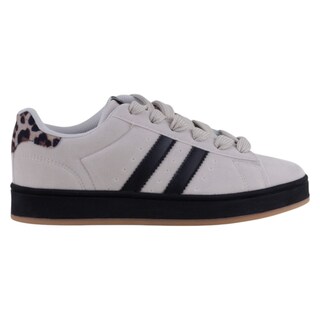 Foto 2 | Tenis Con Cordones Exterior Gamuza Sintética Color Blanco Para Mujer De Rbcollection